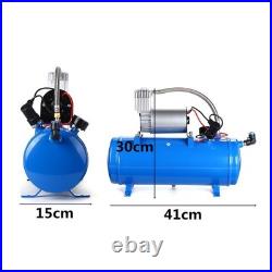 King Size Air Horn 12V 150`dB Car Boat Yacht With 150 Psi 6 Liter Air Compressor