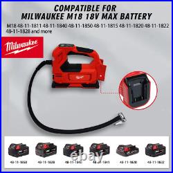 Milwaukee 18V Cordless Tire Inflator Air Pump 150PSI with Digital Gauge Milwaukee 18V Cordless Tire Inflator Air Pump 150PSI with Digital Gauge