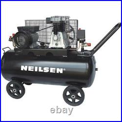 Neilsen Professional 100Litre 100L Belt Drive Workshop Garage Air Compressor 3HP