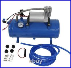 New 150psi 12V Air Compressor & 6 Liter Tank Tyre Inflator Pump For Air Horn