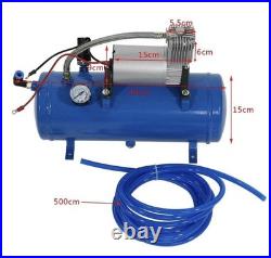 New 150psi 12V Air Compressor & 6 Liter Tank Tyre Inflator Pump For Air Horn