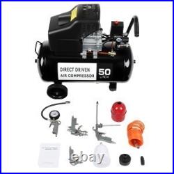 New Portable Air Compressor 50L Litre ltr 9.6CFM 2.5HP & 5 Piece Tool Kit New Portable Air Compressor 50L Litre ltr 9.6CFM 2.5HP & 5 Piece Tool Kit