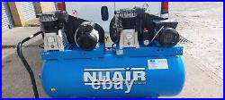 Nu-air 2 x 3hp 270 litre single phase Compressor 26Cfm