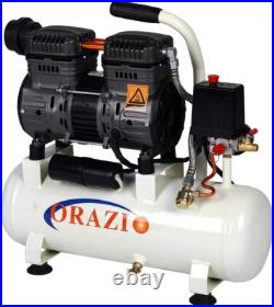 Oil Free 9 Litre, 550W 116PSI Low Noice Silent Portable Electric Air Compressor Oil Free 9 Litre, 550W 116PSI Low Noice Silent Portable Electric Air Compressor