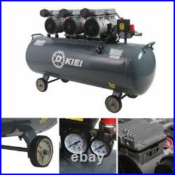 Oil Free Silent Air Compressor 120 Litre Low Noise (60dB) 4.5HP 115PSI +Wheels