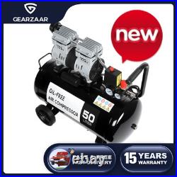 Oil Free Silent Air Compressor Low Noise 50 Litre 220V/ 50HZ 1600RPM 1HP 8bar UK