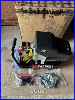 Parker Brand 24 Litre Air Compressor With Hose 9.6 CFM, 2.5 HP, 24L (NEW OTHER) Parker Brand 24 Litre Air Compressor With Hose 9.6 CFM, 2.5 HP, 24L (NEW OTHER)