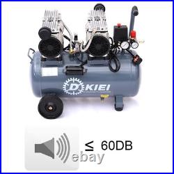 Portable 50L Litre Air Compressor 1400RPM 220V 3.5HP 9.6CFM Oil Free 60dB Silent