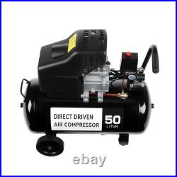 Portable 50L Litre Air Compressor 9.6CFM 2.5HP 115 PSI 8 BAR & 5 Piece Tool Best