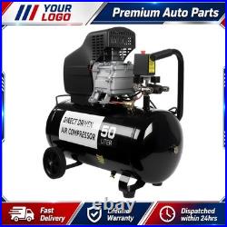 Portable 50L Litre Air Compressor 9.6CFM 2.5HP 115 PSI 8 BAR & 5 Piece Tool Kit
