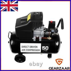 Portable 50L Litre Air Compressor 9.6CFM 2.5HP 115 PSI 8 BAR & 5 Piece Tool Kit