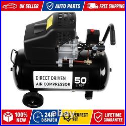 Portable 50L Litre Air Compressor 9.6CFM 2.5HP 115 PSI 8 BAR & 5 Piece Tool UK