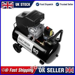 Portable 50L Litre Air Compressor 9.6CFM 2.5HP 115 PSI 8 BAR & 5 Piece Tool UK