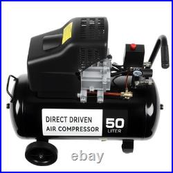Portable 50L Litre Air Compressor 9.6CFM 2.5HP 115 PSI 8 BAR & 5 Piece Tool UK