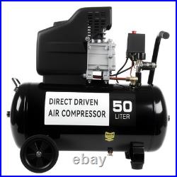 Portable 50l Litre Ltr Air Compressor 9.6cfm 2.5hp 3000rpm Tire Type 8 Bar Uk