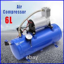 Portable Air Compressor 100 psi 12V with 6 Liter Tank For Air Horn +1.6GAL Tank