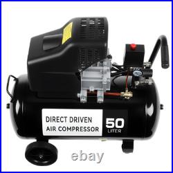 Portable Air Compressor 50L Litre ltr 9.6CFM 2.5HP & 5 Piece Tool Kit UK Portable Air Compressor 50L Litre ltr 9.6CFM 2.5HP & 5 Piece Tool Kit UK