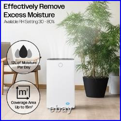 Prem-I-Air 12L Compressor Dehumidifier -Quiet -Timer -2 Litre Tank EH1932