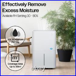 Prem-I-Air 20L Compressor Dehumidifier -Quiet -Timer -4 Litre Tank EH1934
