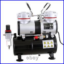 Professional 2 Piston Airbrush Air Compressor with 3.5 litre Tank & Air Filt