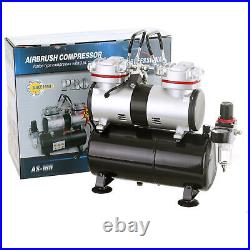 Professional 2 Piston Airbrush Air Compressor with 3.5 litre Tank & Air Filt