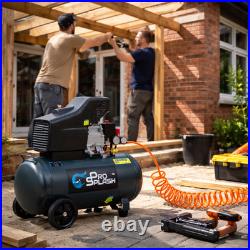 Professional Air Tool Compressor Kit 50 Litre Capacity, 8 Bar Output, 1.5kW Po