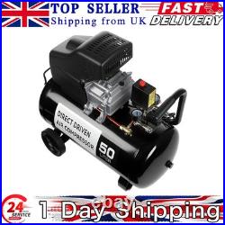 Quiet Air Compressor 50 Litre 8 Bar Max Pressure Wall Outlet Power Source Black