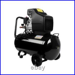 Quiet Air Compressor 50 Litre 8 Bar Max Pressure Wall Outlet Power Source Black