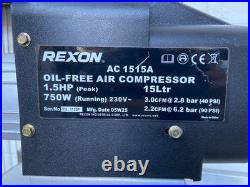 Rexton AC1515A 240v Portable 15 Litre Garage Air Compressor. Used 3 times. UK