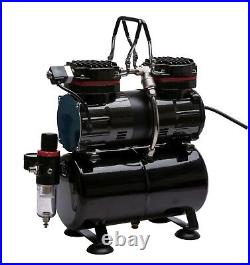 Royal Max Tc-90t Twin Piston On-demand Airbrush Compressor With 3 Litre Tank