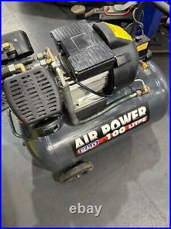 SAC10030 Sealey 100 Litre 3HP Direct Drive Air Compressor V Twin Pump