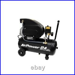 SAC2420A Air Compressor 24L 24 Litre Direct Drive 2HP 130L Per Minute By Sealey SAC2420A Air Compressor 24L 24 Litre Direct Drive 2HP 130L Per Minute By Sealey