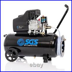 SC50S 50 LITRE DIRECT DRIVE AIR COMPRESSOR With INTEGRATED HOSE REEL 5-12-22 3