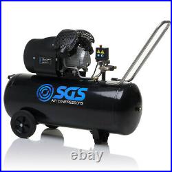 SGS 100 Litre Direct Drive Air Compressor & 5 Piece Tool Kit 14.6CFM, 3.0HP, 1
