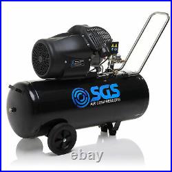SGS 100 Litre Direct Drive Air Compressor & 5 Piece Tool Kit 14.6CFM, 3.0HP, 1