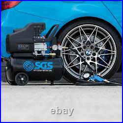 SGS 24 Litre Direct Drive Air Compressor & 5 Piece Tool Kit 9.6CFM, 2.5HP, 24L