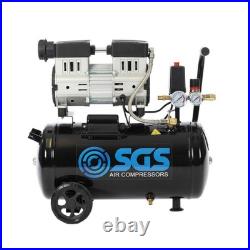 SGS 24 Litre Silent Air Compressor Low Noise 0.75HP 115PSI 220V 4.6CFM