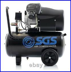SGS 50 Litre 3HP Direct Drive V-Twin High Power Air Compressor