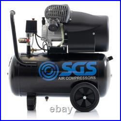 SGS 50 Litre Air Compressor, V-Twin High Power with Air Tool Set 13.8CFM 3HP 50L