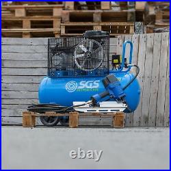 SGS 90 Litre Belt Drive Air Compressor & 5 Piece Tool Kit With FREE Oil