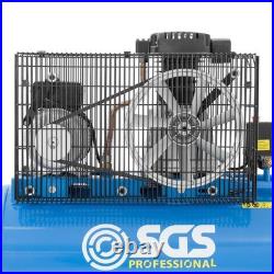 SGS 90 Litre Belt Drive Air Compressor Heavy Duty 14CFM, 3HP & Twin Air Outlets