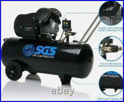 SGS SC100V Air Compressor 100 Litre Black (BRAND NEW IN BOX)