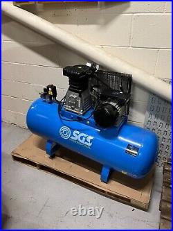 SGS SC150B 150 Litre Belt Drive Air Compressor Blue