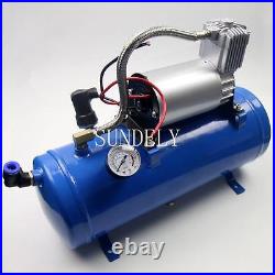 SOLO SINGLE Compact Train Air Horn with 150 PSI 6 Liter Air Compressor SUNDELY