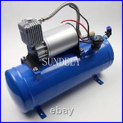 SOLO SINGLE Compact Train Air Horn with 150 PSI 6 Liter Air Compressor SUNDELY