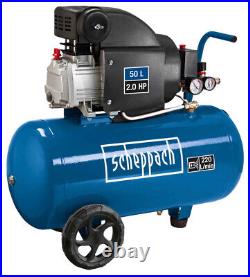 Scheppach 1500W Compressor, 50 Litre Tank, 8 Bar Pressure, 220 L/min 230V Wheels