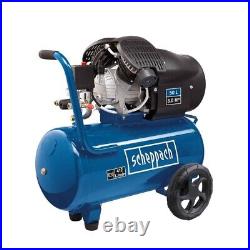 Scheppach 3hp 50 Litre Electric Double Cylinder Air Compressor 10 Bar Pressure