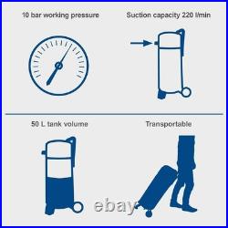 Scheppach HC51V 240V Vertical 50 Litre Air Compressor, 1500W, 10 Bar, 220L/min