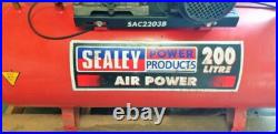 Sealey 200 litre workshop air compressor single phase 240 volt COLLECT ONLY Sealey 200 litre workshop air compressor single phase 240 volt COLLECT ONLY