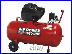 Sealey Air Compressor 100 Litres Oil Free V-Twin Direct Drive 3hp SAC10030F